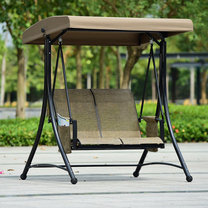 A outdoor swing rocking chair