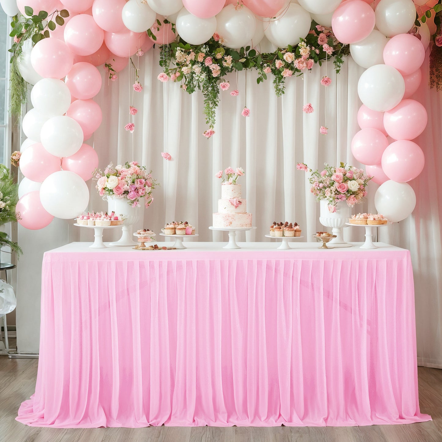 A Table curtain table circumference