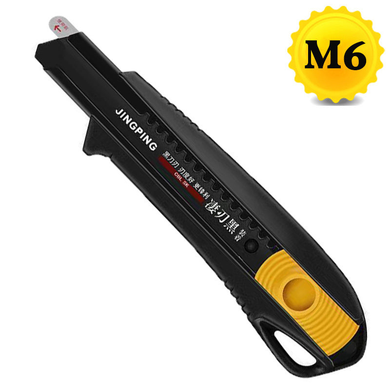 A plastic utility knife black blade blade large unpacking express unpacking paper cutting wallpaper knife thickened high carbon steel wholesale