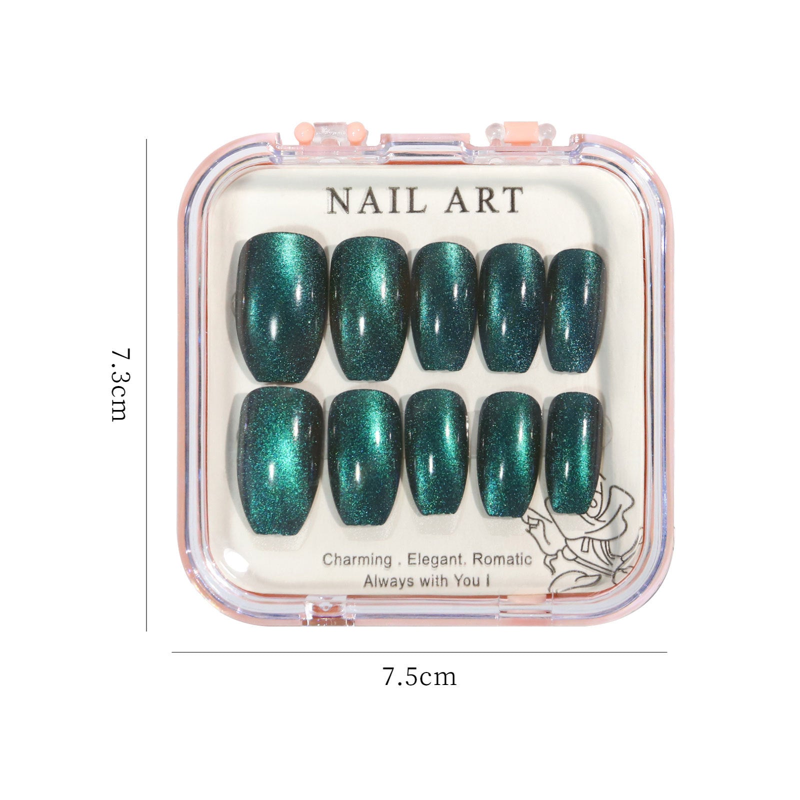 A new nail art wear nail spar cat eye flash diamond nail patch wear nail handmade nail art fake nail wholesale - Mixbatch