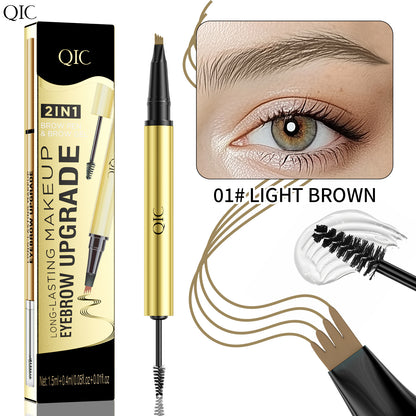 A liquid eyebrow pencil eyebrow glue 2in1 waterproof and sweat-proof