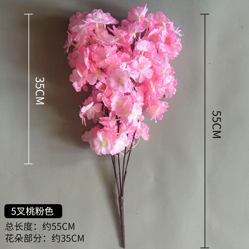 A simulated cherry blossom branch cherry blossom tree plastic wedding decoration peach blossom pear blossom indoor living room ceiling simulated flower fake flower