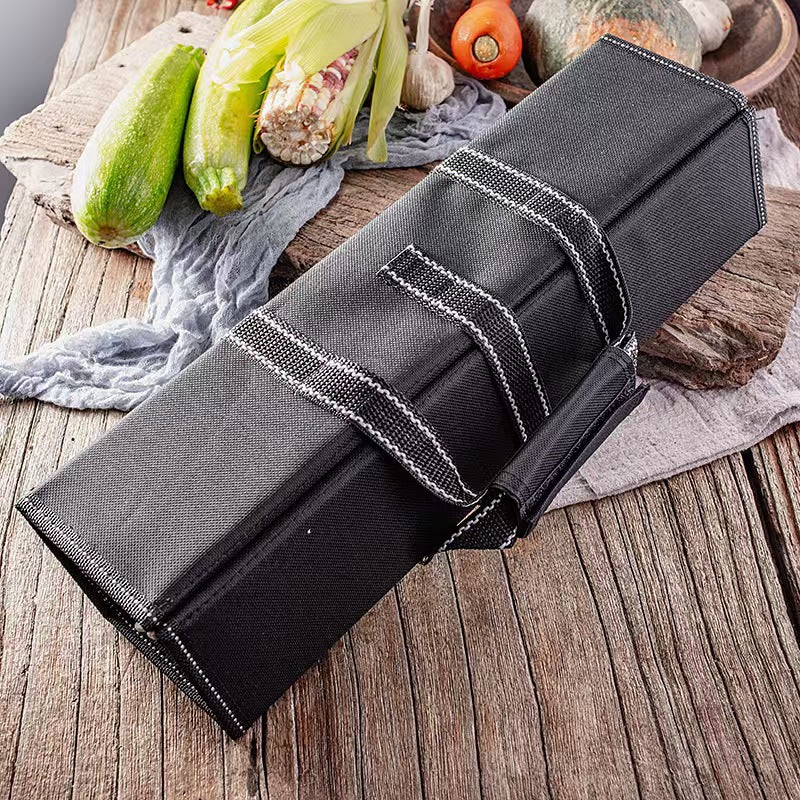 A Damascus chef's knife slicing knife