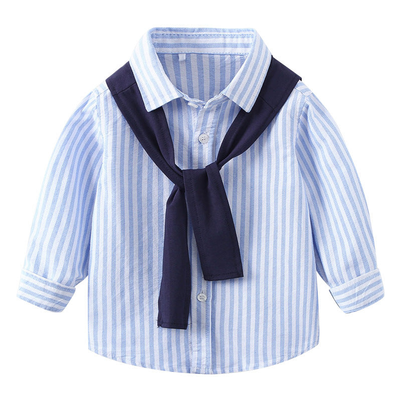 A new simple spring and autumn fashion casual boys long-sleeved shirt - Mixbatch