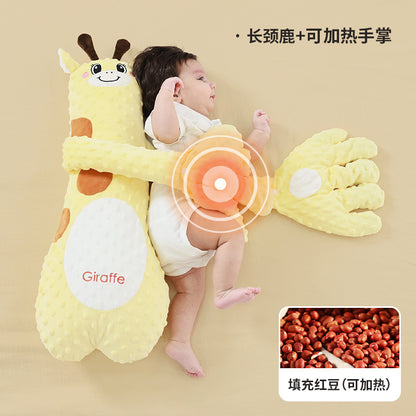 The baby soothes the palm of his hand to sleep, slaps the baby, and the artifact lies down to sleep. The baby prevents startling and sleeps, and slaps the butt to soothe the pillow.
