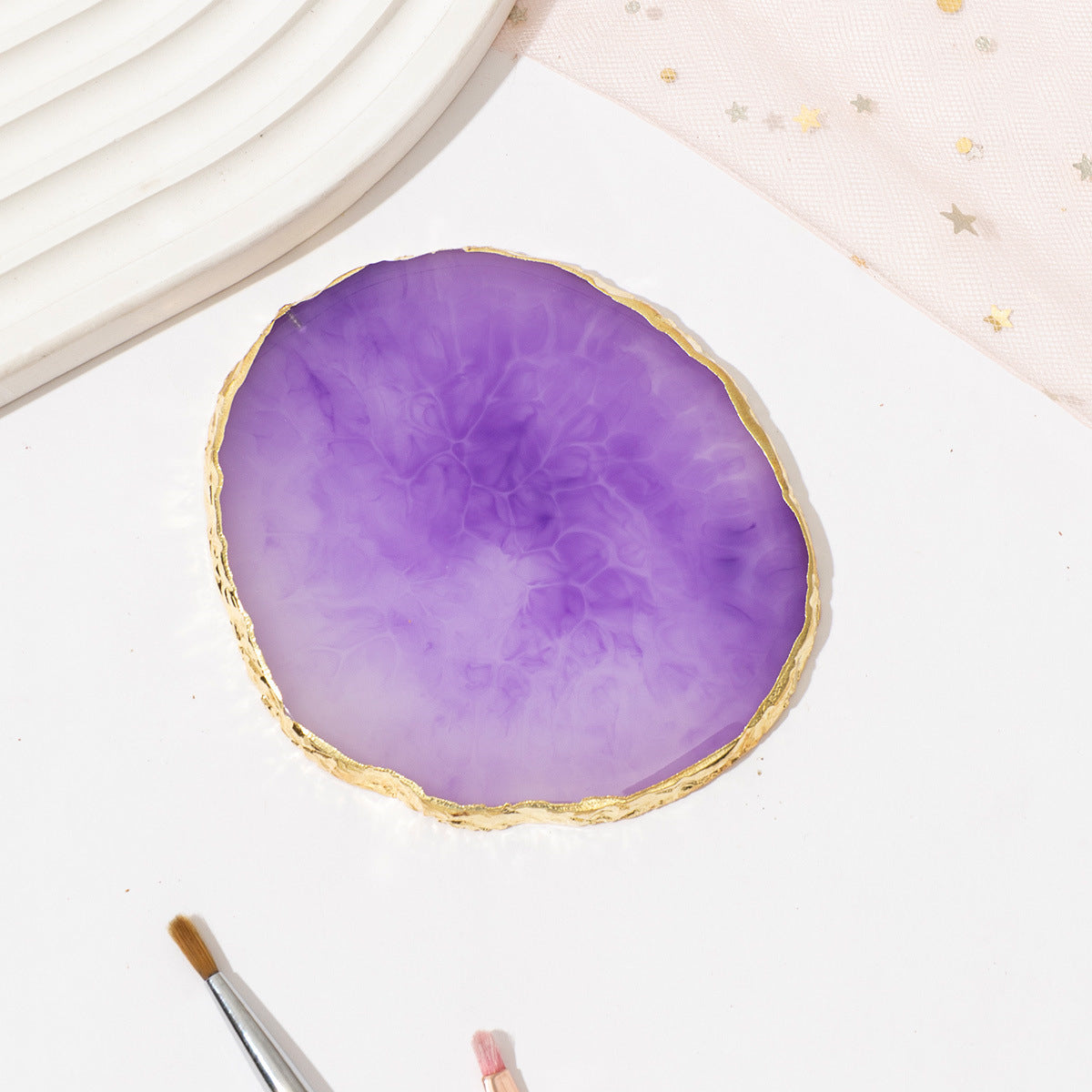 A Nail Art Palette Resin Agate Phnom Penh Palette Nail Art Display Board Color Display Resin Nail Art Palette - Mixbatch