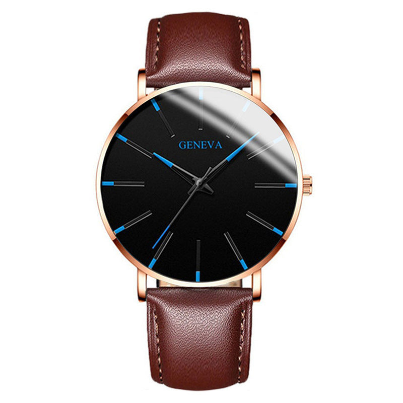 A Geneva Fashion Mesh Strap Watch Men's Watch Colorful Scale Men's Watch Business Quartz Watch Wholesale - Mixbatch