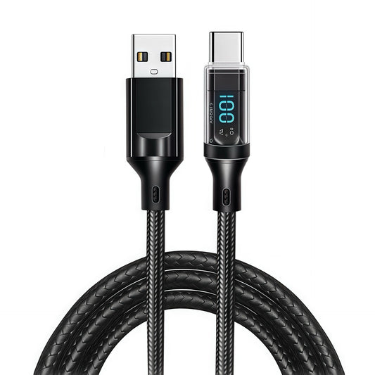 A digital display charging cable