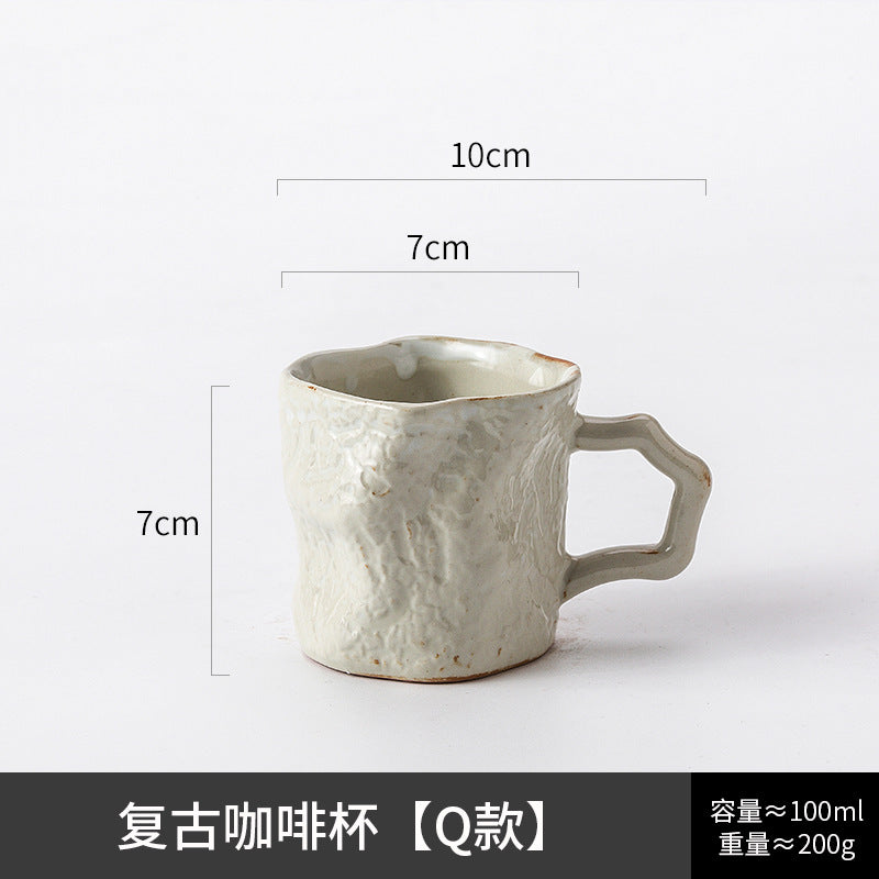 A creative ceramic cup and saucer