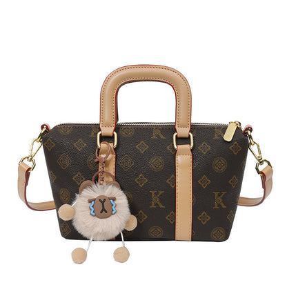 A new Korean version temperament high sense vegetable basket retro fashion presbyopia shoulder messenger bag