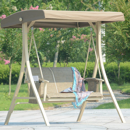 A outdoor swing rocking chair