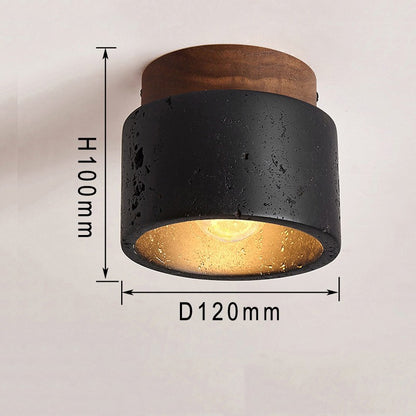 A Yellow travertine ceiling light LED ceiling light