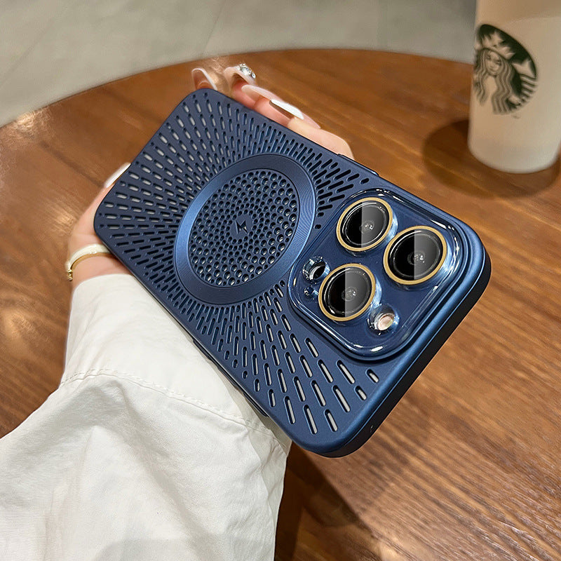 A car magnetic cooling mobile phone case
