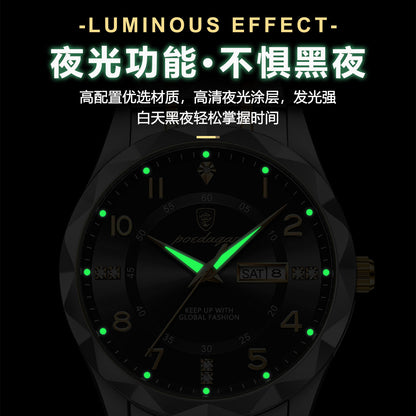 A new men's watch luxury waterproof luminous quartz watch