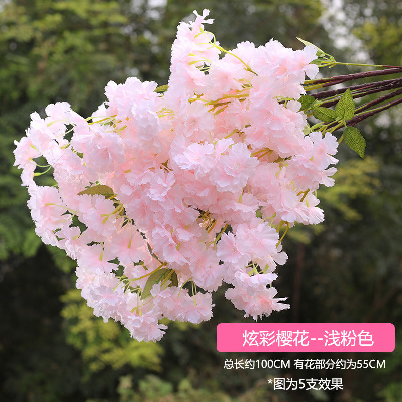 A simulated cherry blossom branch cherry blossom tree plastic wedding decoration peach blossom pear blossom indoor living room ceiling simulated flower fake flower