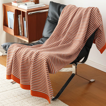 A Knitted Casual Sofa Decorative Blanket