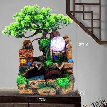 A Feng Shui ornament, flowing water, living room, windmill, office decoration, landscape ornament, opening housewarming gift