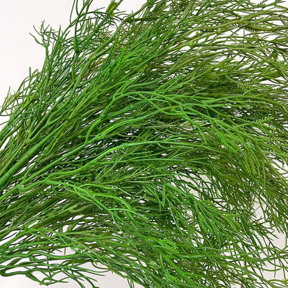 A simulated plastic leaf asparagus decorative leaf material hanging long whiskers white-green whiskers, simulated reed grass