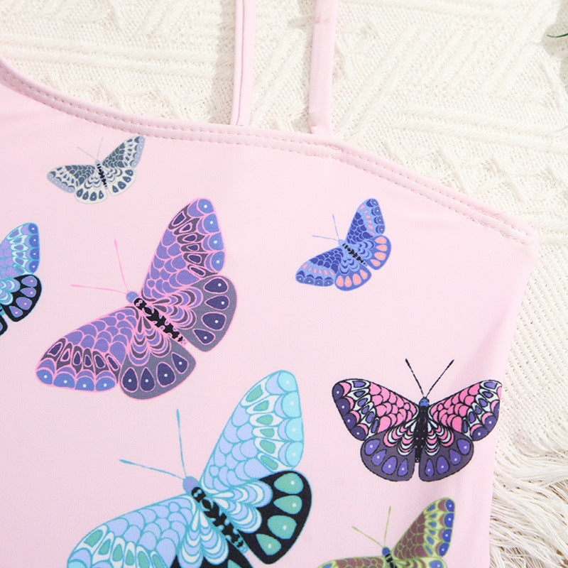 A printed one-piece bikini children's swimsuit - Mixbatch