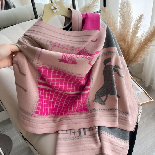 A scarf shawl