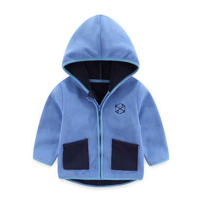 A children's warm fleece jacket for winter