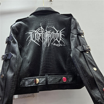 A jacket PU leather jacket