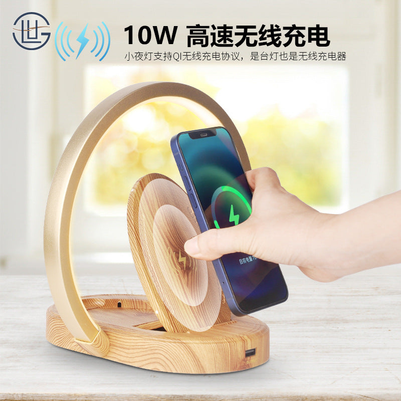 A Mobile phone wireless charging LED desk lamp