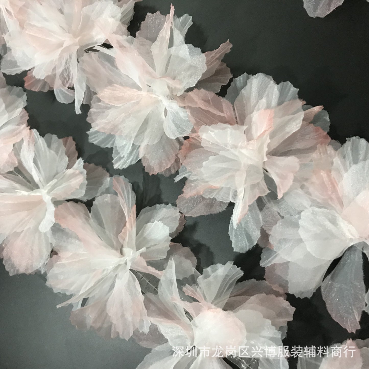 A 14cm three-dimensional organza lace DIY gradual change handmade flower clothing accessories decorative flower ballet doll dance dress - Mixbatch
