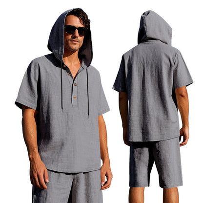 A Hooded Short Sleeve Suit