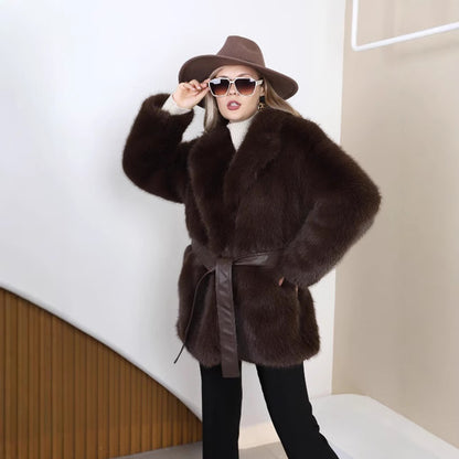 A faux fur jacket