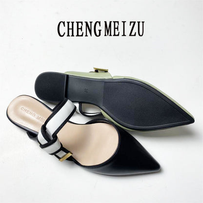 A women's bag head half slippers summer versatile flats