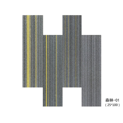 A Office  Building Meeting Room Fire Resistant Dirt Resistant Flame Retardant Environmental Protection Grey Striped Square Splicing B1 Fire Carpet