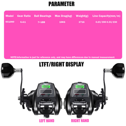 A XL Wide-body Digital Display Reel – Durable & Smooth
