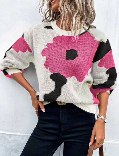 A Women's Long Sleeve Knitted Sweater