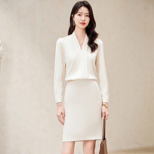 A new busalong long-sleeved blouse commuter professional wear work clothes wholesale 601 - Mixbatch