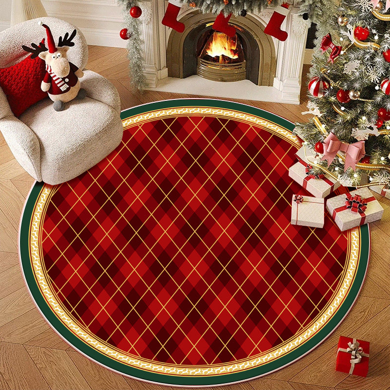 A round carpet floor mat