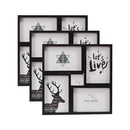 A creative 4-frame 6-inch four-square grid photo frame combination splicing photo wall American photo frame table hanging wall