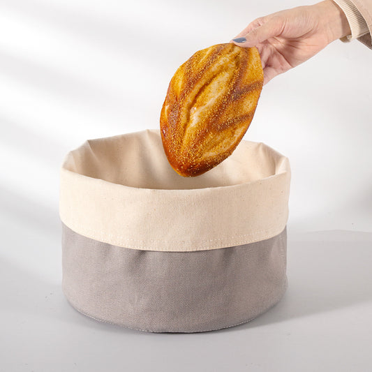 A cotton color matching canvas bread bag