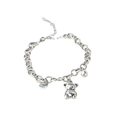 A S925 Sterling Silver Bear Bracelet