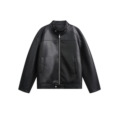 A men's leather jacket
