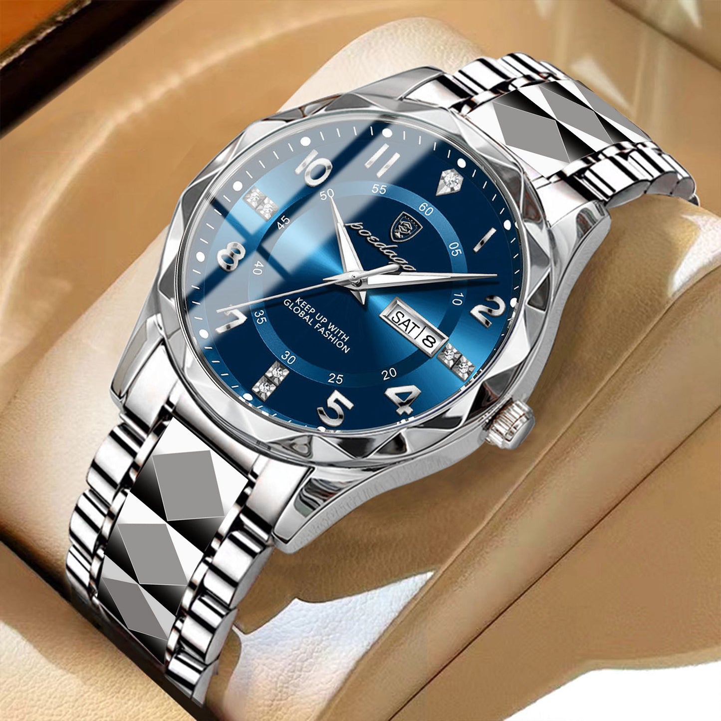 A new men's watch luxury waterproof luminous quartz watch