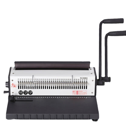 A Iron ring binding machine Double coil YO ring punching binding machine A4 file 34 hole recipe 8 inch table calendar punching machine