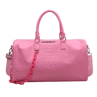 A short-distance travel bag large-capacity soft leather anti-splashing fitness bag overnight bag new lightweight cross-border weekend bag trendy girl