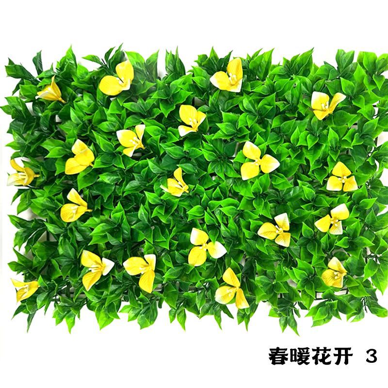 A simulated plant wall green plant background wall door head shopping mall interior decoration plant plastic Milan fake flower lawn