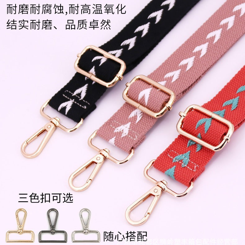 A new bag shoulder strap, lengthened adjustable oblique span, widened canvas bag strap, men's and women's bag transformation replacement strap shoulder strap