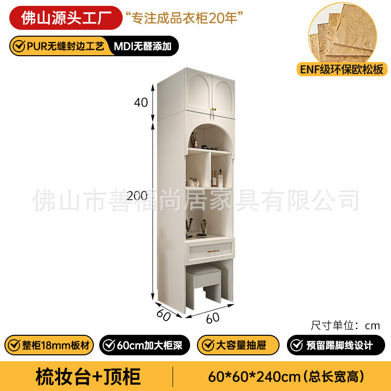 A The solid wood wardrobe with OSB board ENF grade melamine paint finish