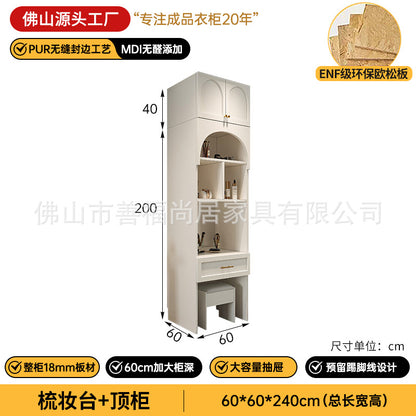 A The solid wood wardrobe with OSB board ENF grade melamine paint finish