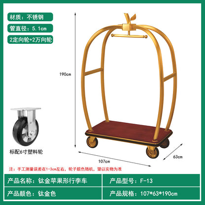 A Titanium hotel lobby luggage cart
