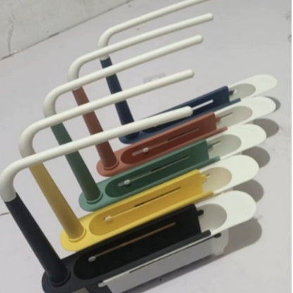 A sink drain basket storage rack
