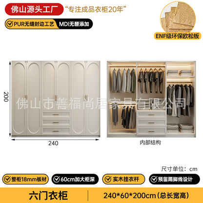 A The solid wood wardrobe with OSB board ENF grade melamine paint finish